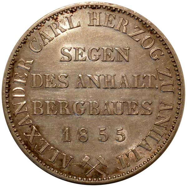 1855-Anhalt-Mining-Thaler